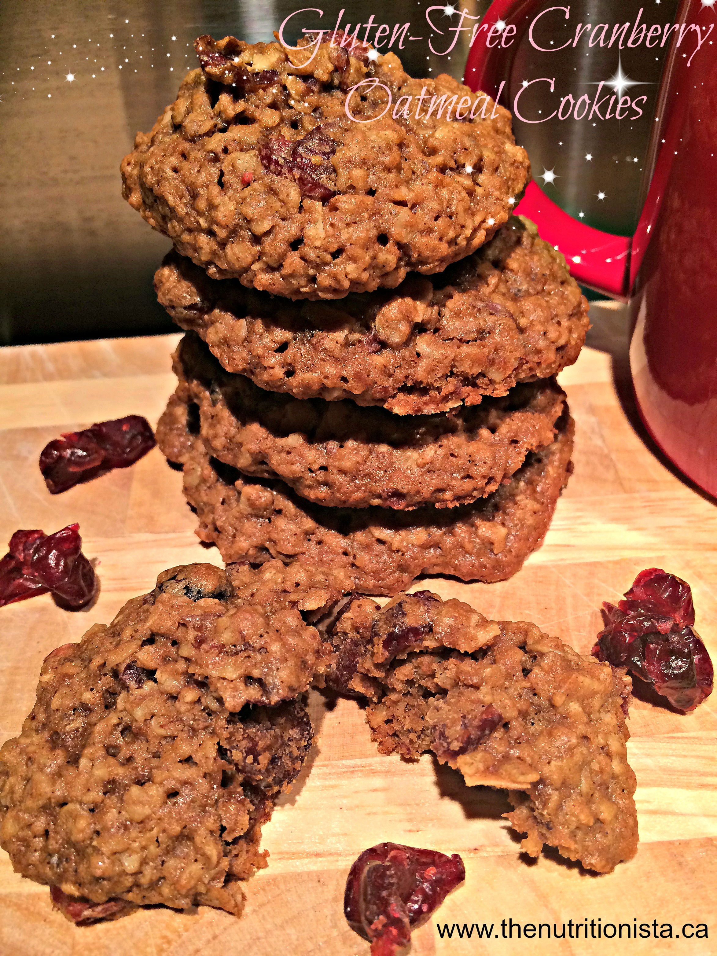 Gluten free cranberry oatmeal cookies